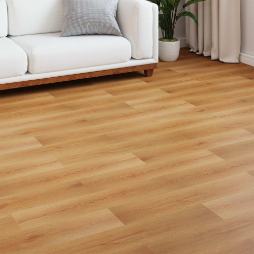 vidaXL Laminatgolv 15 pcs Ljus beige 101 x 20 x 0,8 cm Konstruerat trä