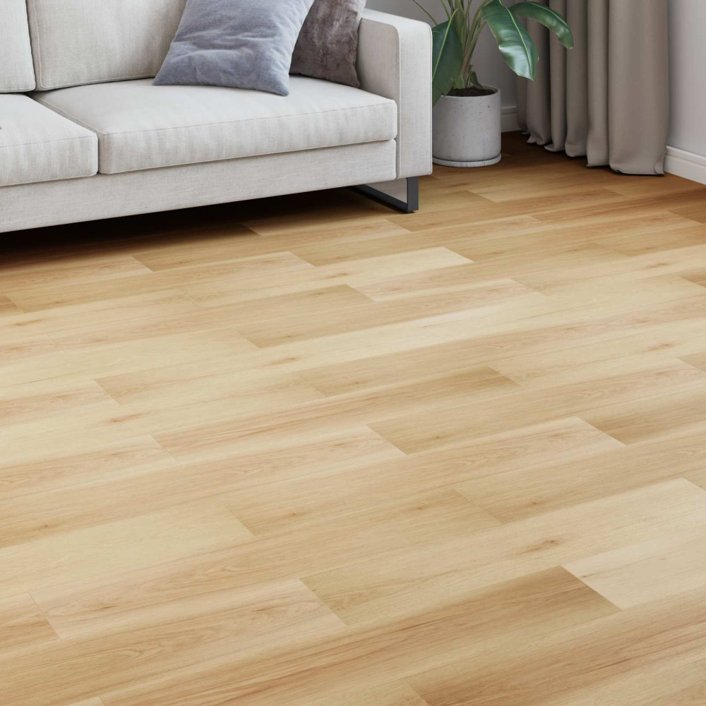 Produktbild för Laminatgolv 15 pcs Ljus Lönn 101 x 20 x 0,8 cm Konstruerat trä
