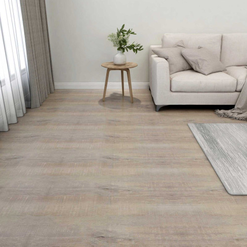 vidaXL Golvplankor 55 pcs Taupe 5,11 m² PVC
