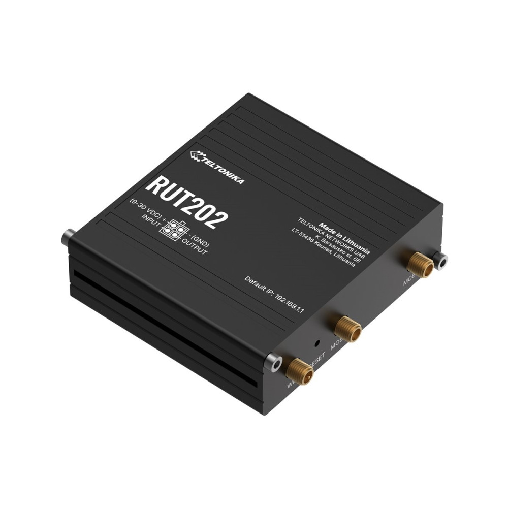 Produktbild för Teltonika RUT202 - trådlös router - WWAN - Wi-Fi - 4G - DIN-skenmonterbar