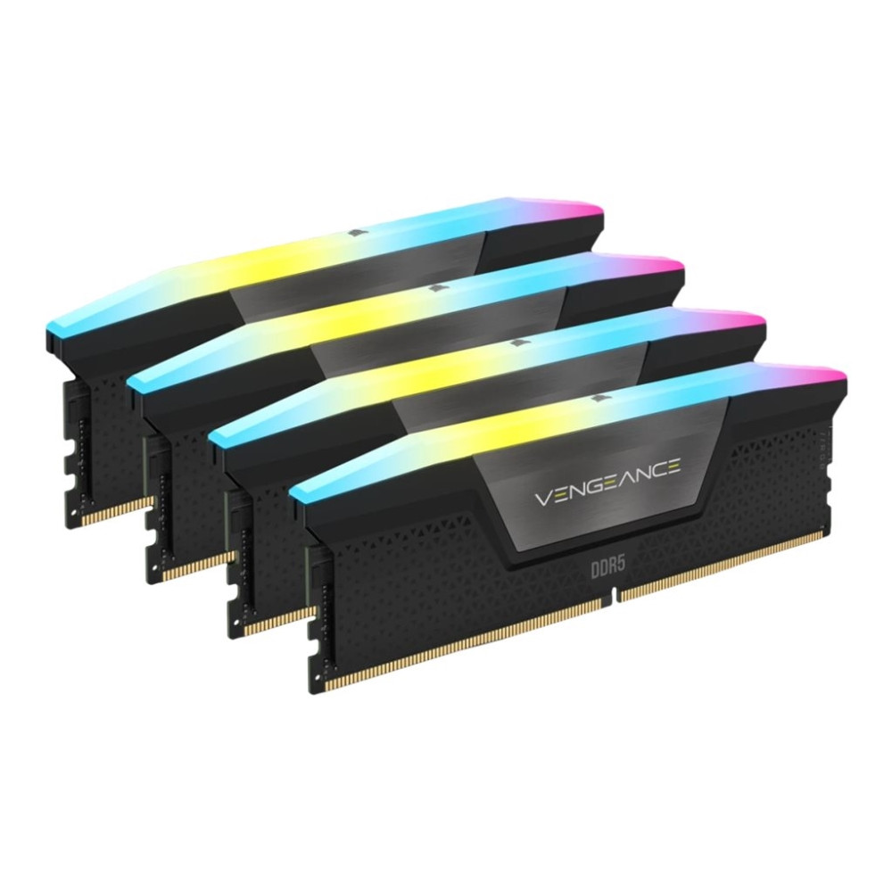 Produktbild för CORSAIR Vengeance RGB - DDR5 - sats - 64 GB: 4 x 16 GB - DIMM 288-pin - 6600 MHz / PC5-52800 - ej buffrad