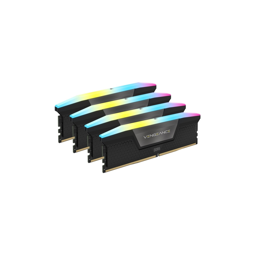 Produktbild för CORSAIR Vengeance RGB - DDR5 - sats - 64 GB: 4 x 16 GB - DIMM 288-pin - 6600 MHz / PC5-52800 - ej buffrad