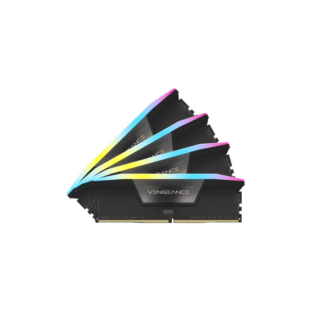 Produktbild för CORSAIR Vengeance RGB - DDR5 - sats - 64 GB: 4 x 16 GB - DIMM 288-pin - 6600 MHz / PC5-52800 - ej buffrad