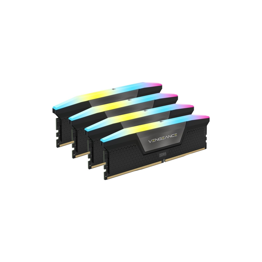 Produktbild för CORSAIR Vengeance RGB - DDR5 - sats - 64 GB: 4 x 16 GB - DIMM 288-pin - 6600 MHz / PC5-52800 - ej buffrad