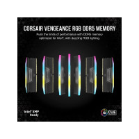 Produktbild för CORSAIR Vengeance RGB - DDR5 - sats - 64 GB: 4 x 16 GB - DIMM 288-pin - 6600 MHz / PC5-52800 - ej buffrad