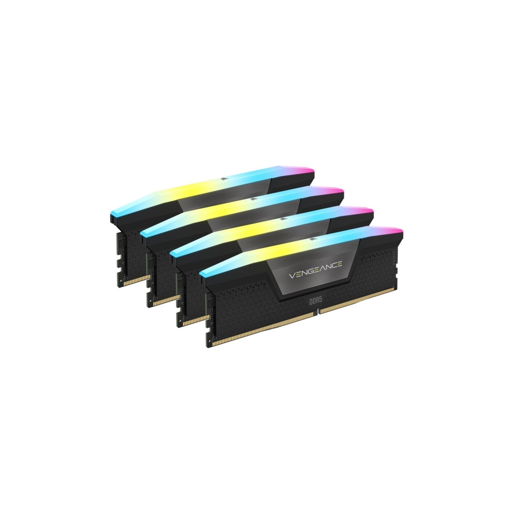 Produktbild för CORSAIR Vengeance RGB - DDR5 - sats - 64 GB: 4 x 16 GB - DIMM 288-pin - 6600 MHz / PC5-52800 - ej buffrad