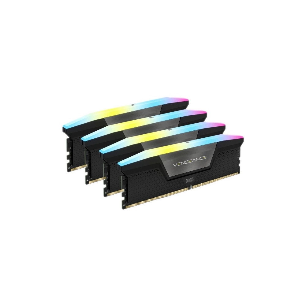 Produktbild för CORSAIR Vengeance RGB - DDR5 - sats - 64 GB: 4 x 16 GB - DIMM 288-pin - 6600 MHz / PC5-52800 - ej buffrad