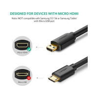 Produktbild för Ugreen 30104, 3 m, HDMI Typ D (micro), HDMI Typ A (standard)...
