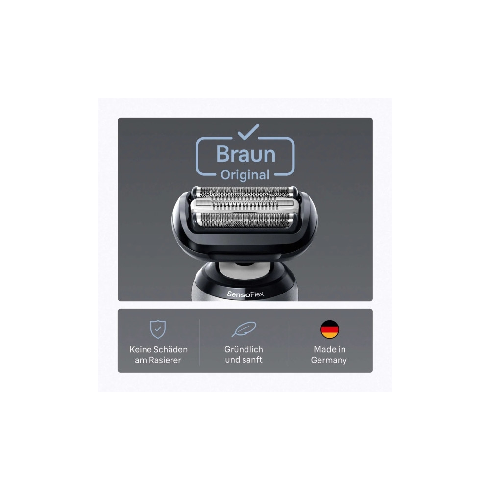 Produktbild för Braun Series 5 64 B, Rakhuvud, 1 huvud, Svart, Rostfritt stå...