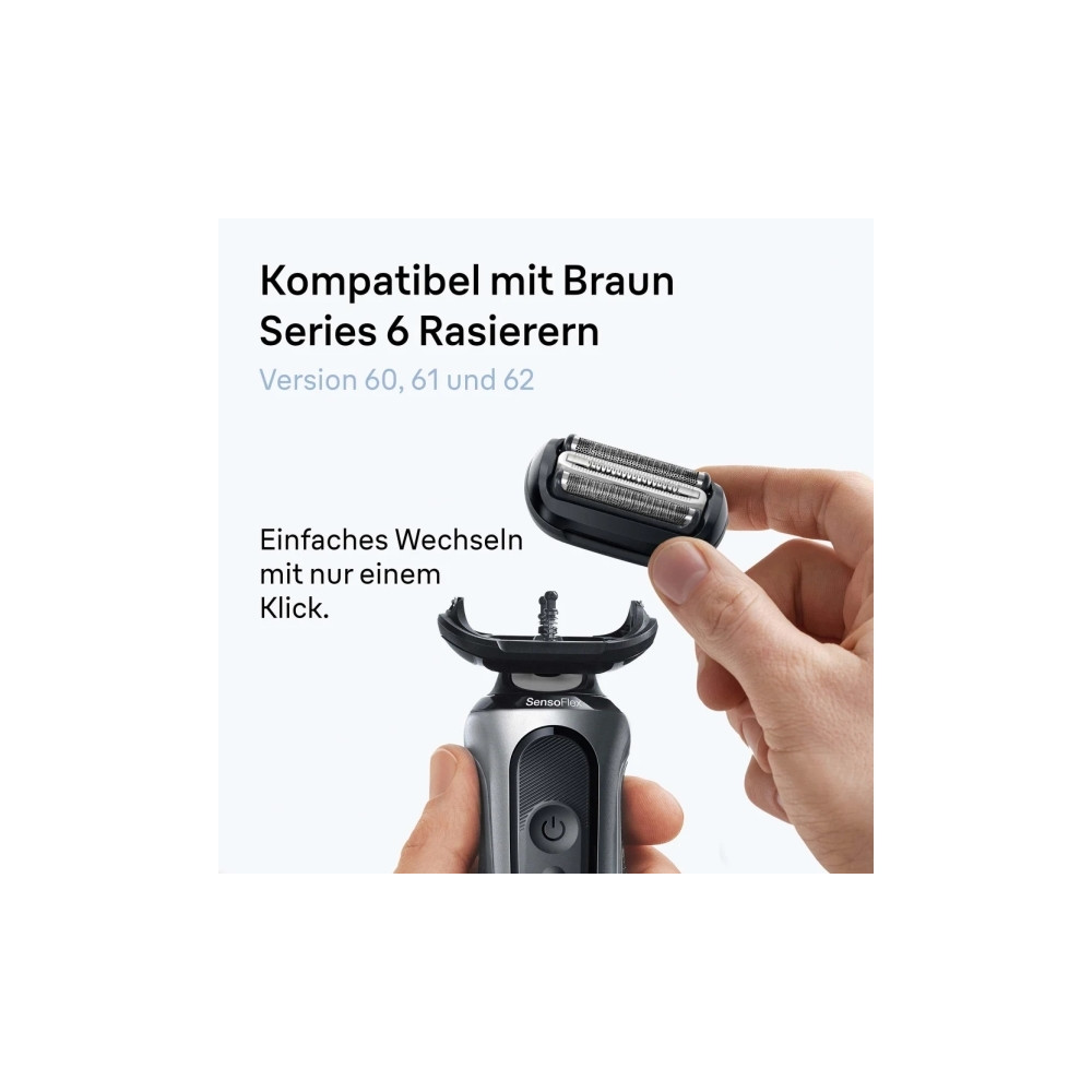 Produktbild för Braun Series 5 64 B, Rakhuvud, 1 huvud, Svart, Rostfritt stå...