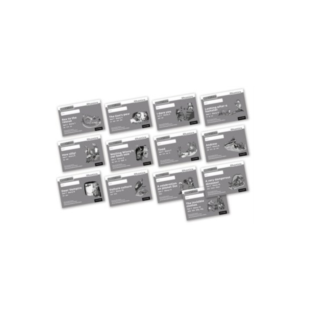 Produktbild för Read Write Inc. Phonics: Grey Set 7 Core Black & White Storybooks (Mixed Pack of 13) (häftad, eng)