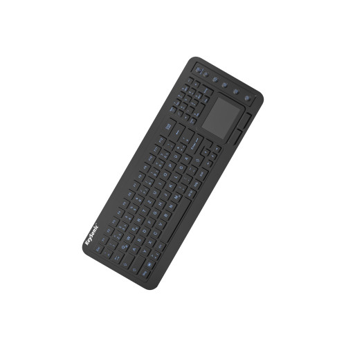Keysonic KeySonic KSK-6231INEL - tangentbord - med pekplatta - tysk - svart Inmatningsenhet