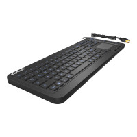 Produktbild för KeySonic KSK-6231INEL - tangentbord - med pekplatta - tysk - svart Inmatningsenhet