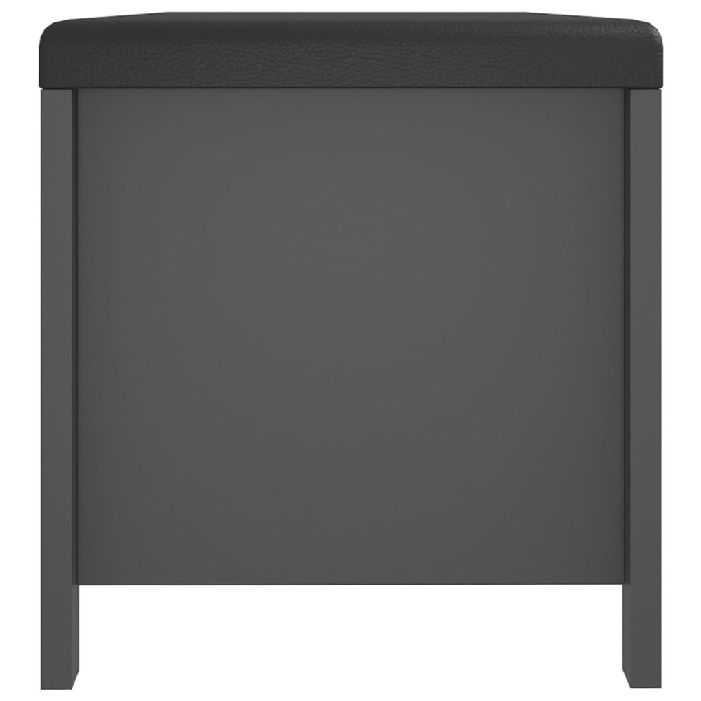 Produktbild för Förvaringslåda med kudde grå 105x40x45 cm