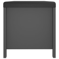 Produktbild för Förvaringslåda med kudde grå 105x40x45 cm