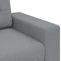 Produktbild för 2 delar soffgrupp med dynor ljusgrått tyg