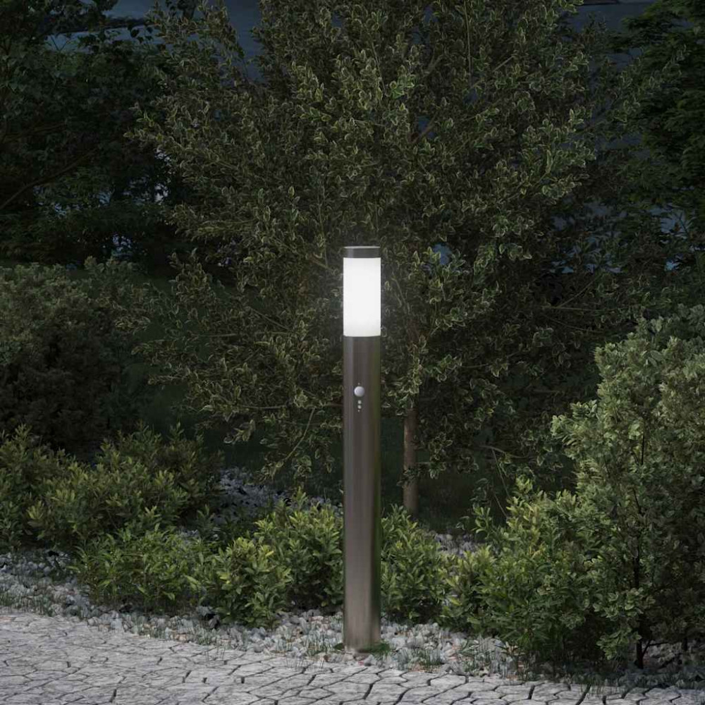 Produktbild för Pollare med sensor 80 cm rostfritt stål IP44