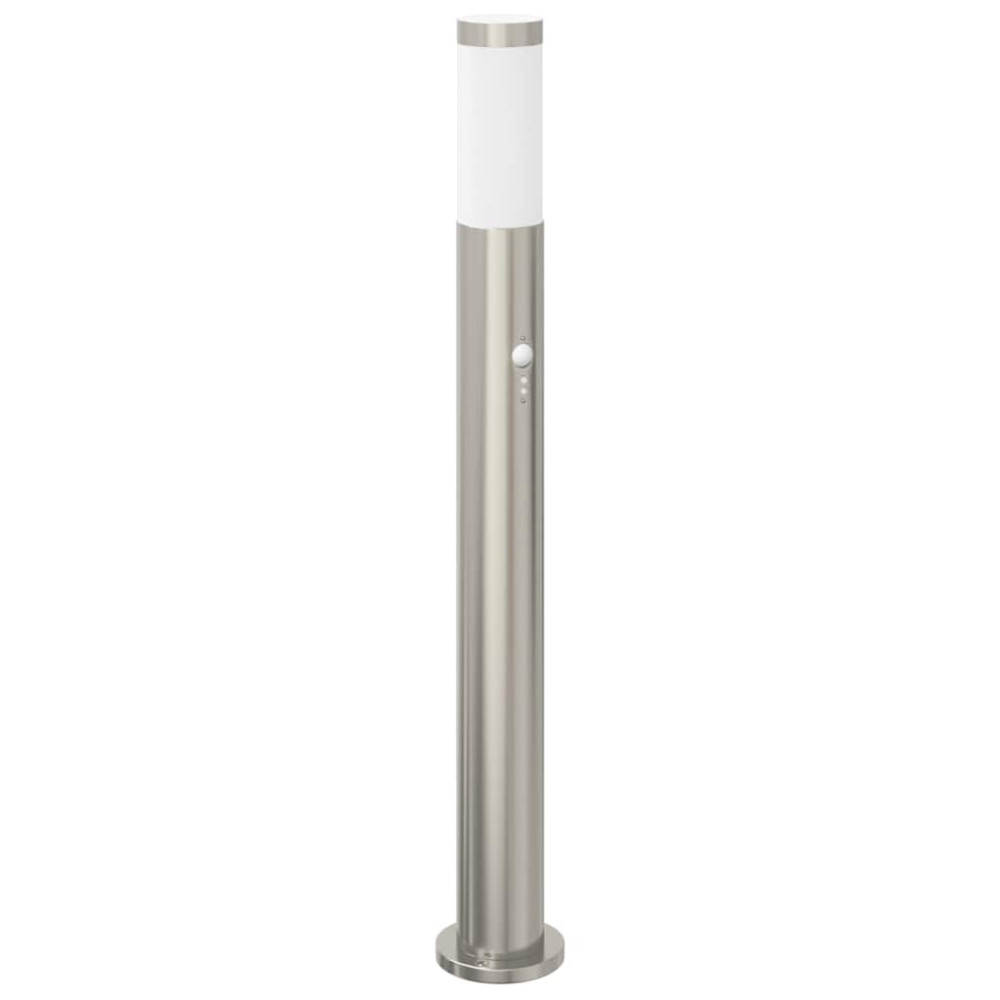 Produktbild för Pollare med sensor 3 st 80 cm rostfritt stål IP44