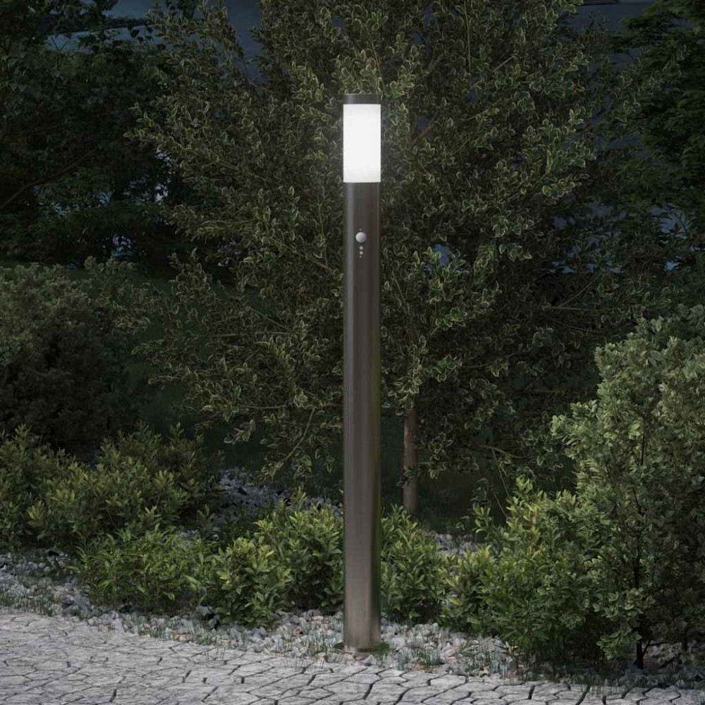 Produktbild för Pollare med sensor 110 cm rostfritt stål IP44