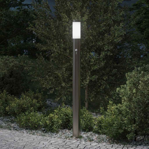 vidaXL Pollare med sensor 110 cm rostfritt stål IP44
