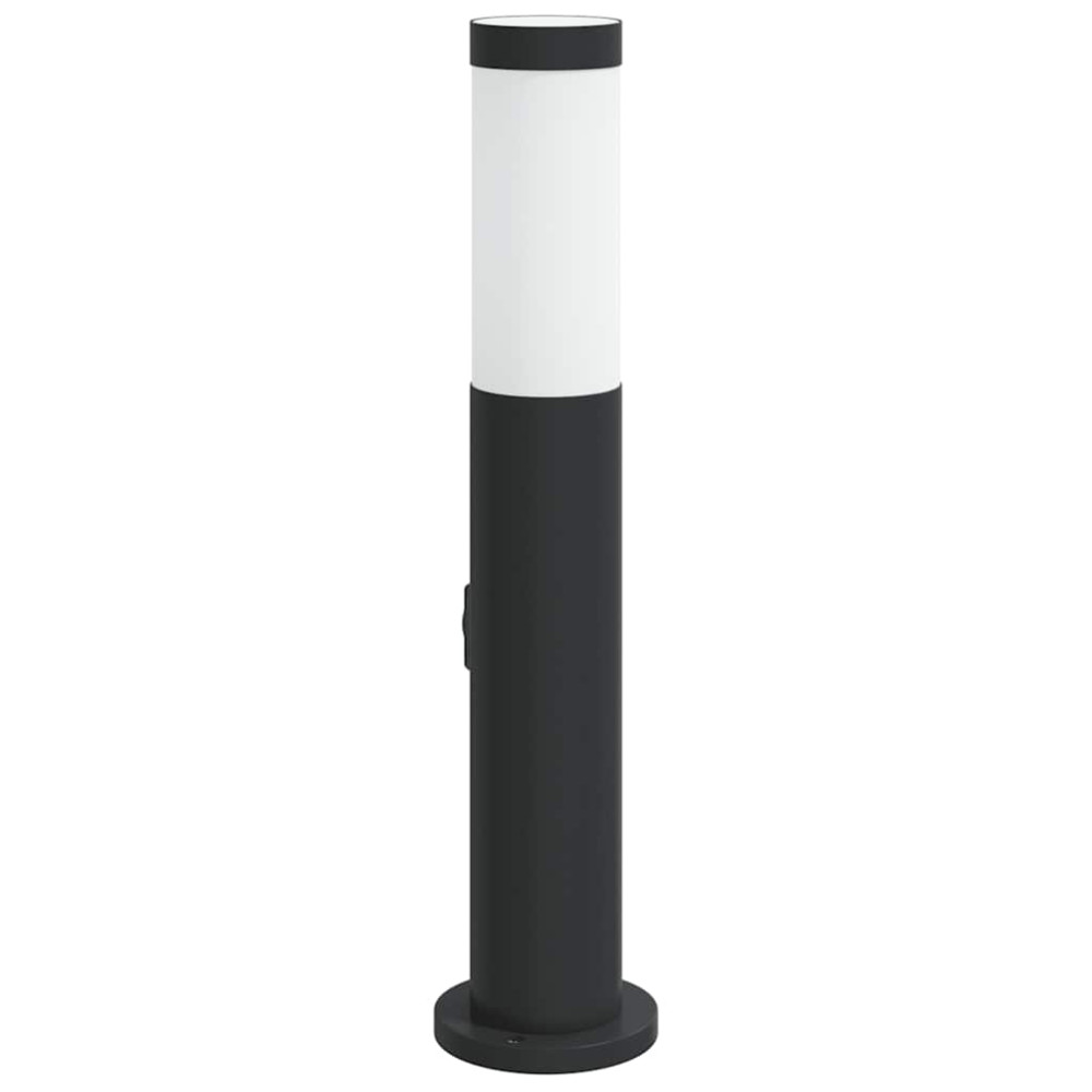 Produktbild för Pollare med uttag 50 cm rostfritt stål IP44