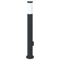 Produktbild för Pollare med uttag 80 cm rostfritt stål IP44