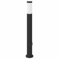 Produktbild för Pollare med uttag 3 st 80 cm rostfritt stål IP44