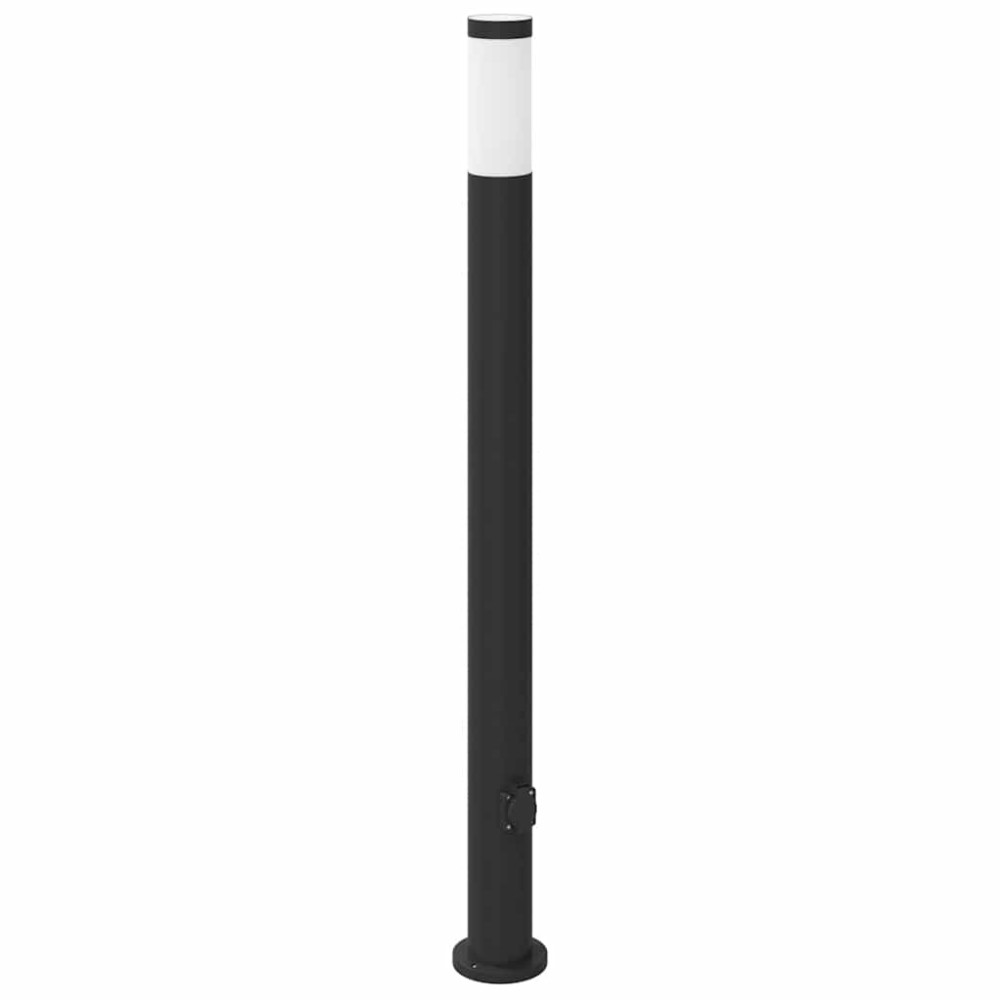 Produktbild för Pollare med uttag 110 cm rostfritt stål IP44