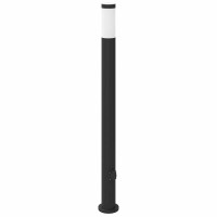 Produktbild för Pollare med uttag 110 cm rostfritt stål IP44