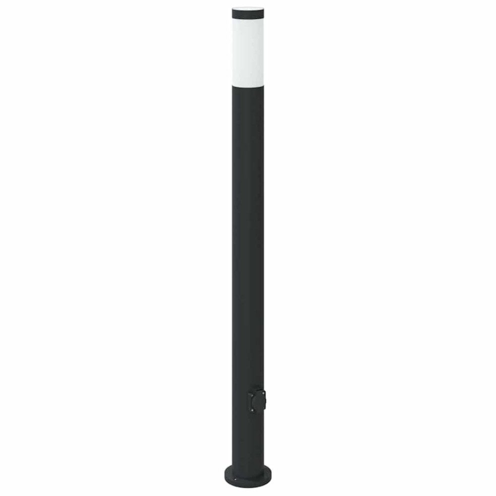 Produktbild för Pollare med uttag 3 st 110 cm rostfritt stål IP44
