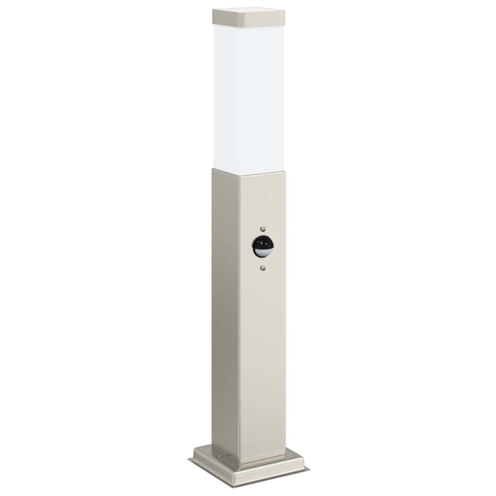 Produktbild för Pollare med sensor 3 st 50 cm rostfritt stål IP44