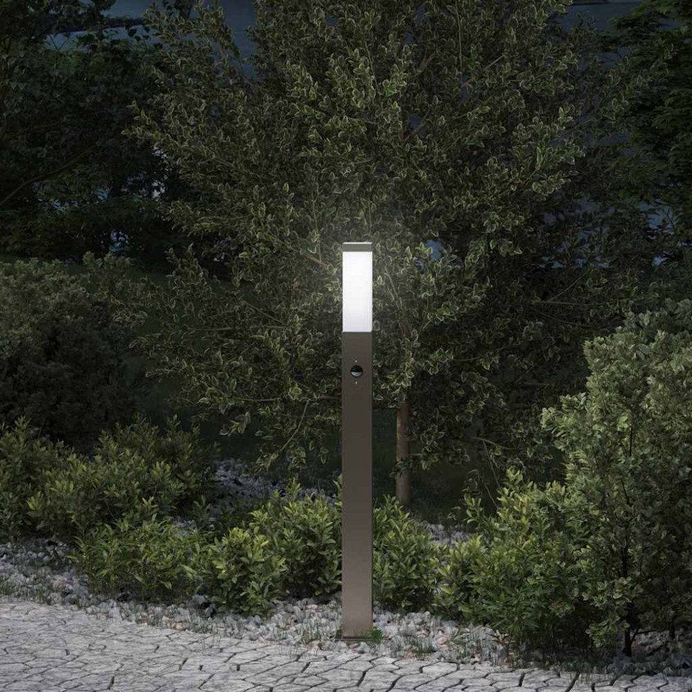 Produktbild för Pollare med sensor 80 cm rostfritt stål IP44