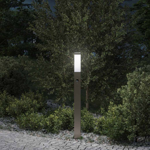 vidaXL Pollare med sensor 80 cm rostfritt stål IP44
