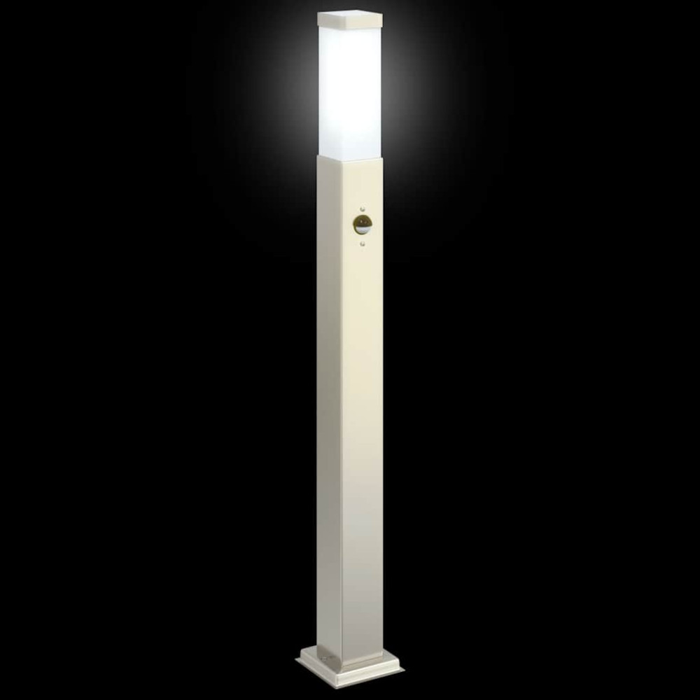 Produktbild för Pollare med sensor 3 st 80 cm rostfritt stål IP44