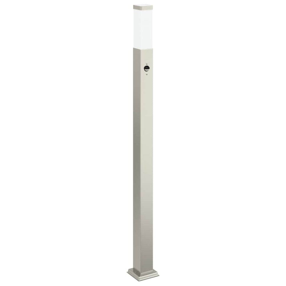 Produktbild för Pollare med sensor 3 st 110 cm rostfritt stål IP44
