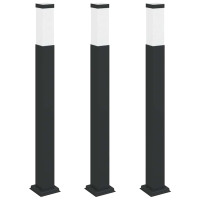 Produktbild för Pollare 3 st 80 cm svart IP44