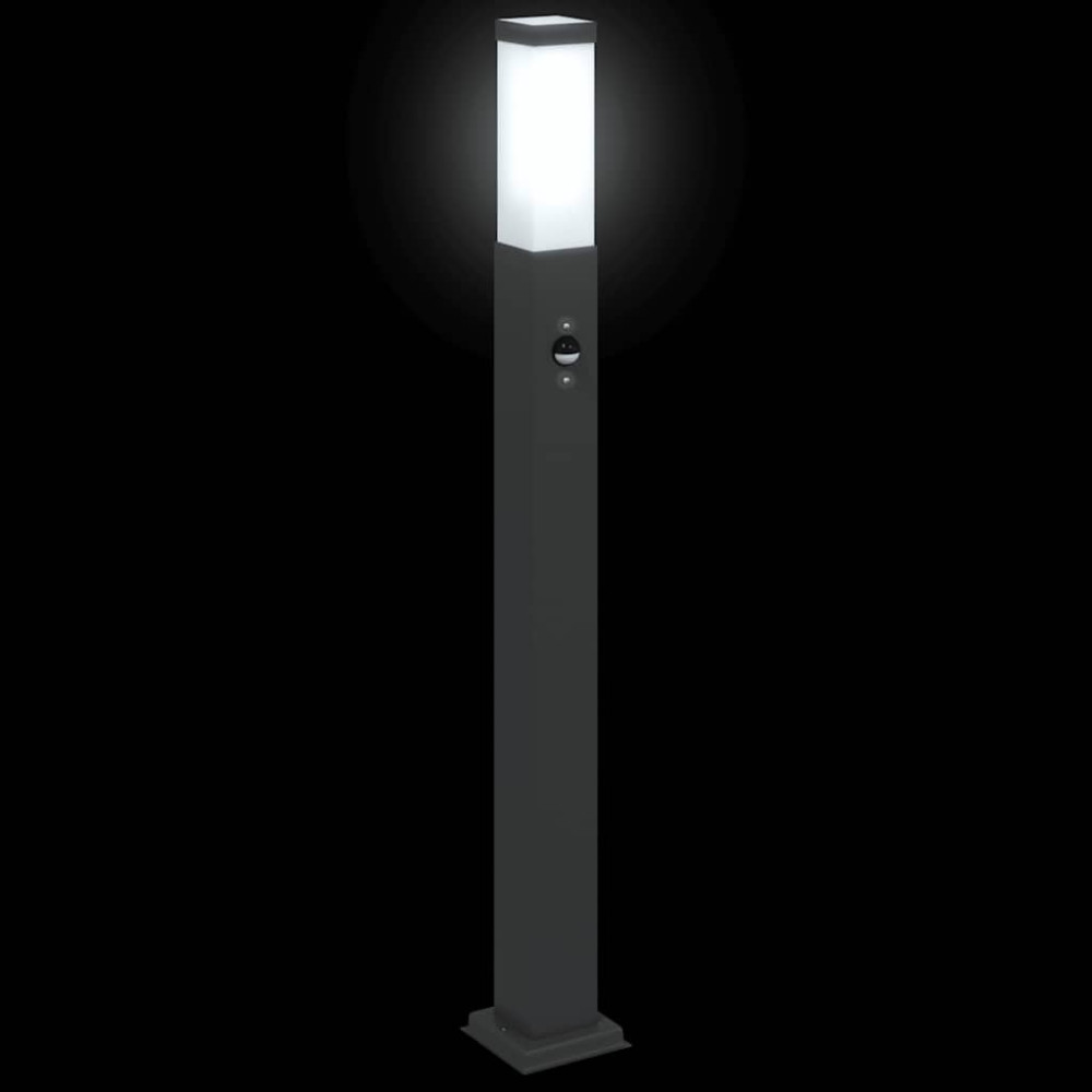 Produktbild för Pollare med sensor 80 cm svart IP44