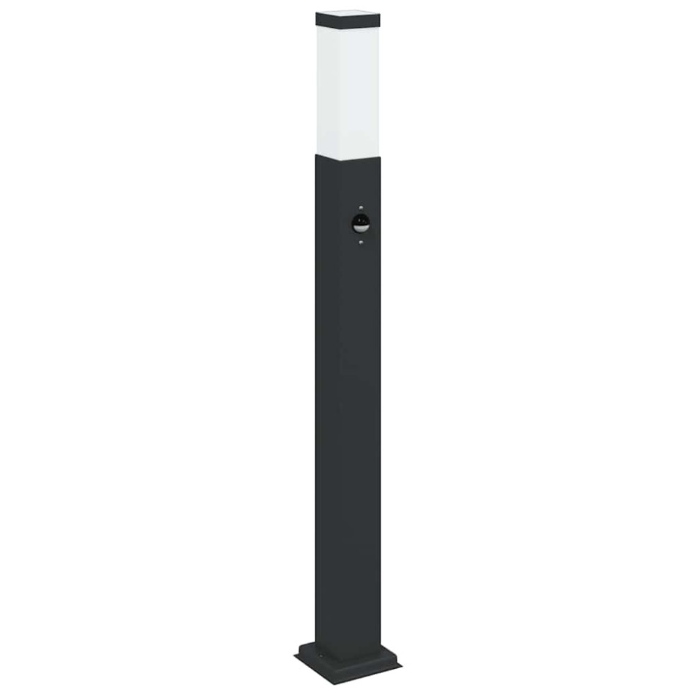 Produktbild för Pollare med sensor 3 st 80 cm svart IP44