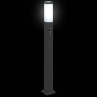 Produktbild för Pollare med sensor 3 st 80 cm svart IP44