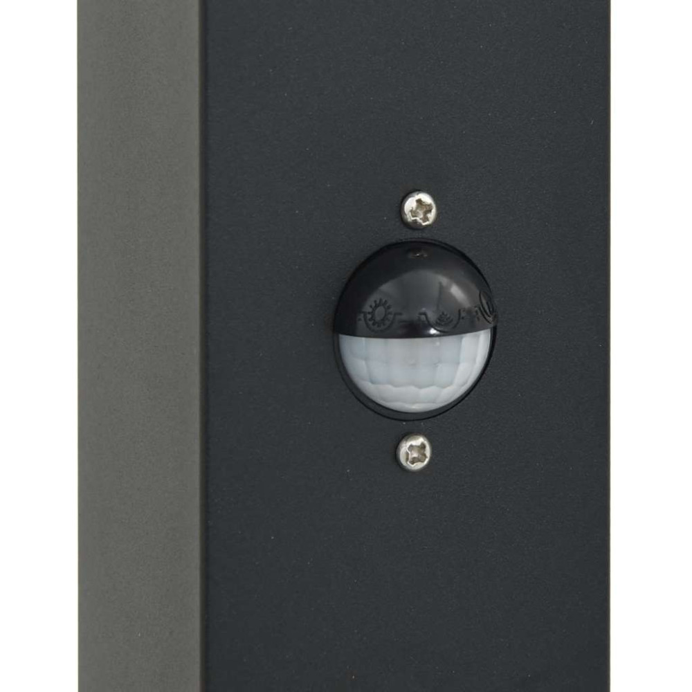 Produktbild för Pollare med sensor 3 st 80 cm svart IP44