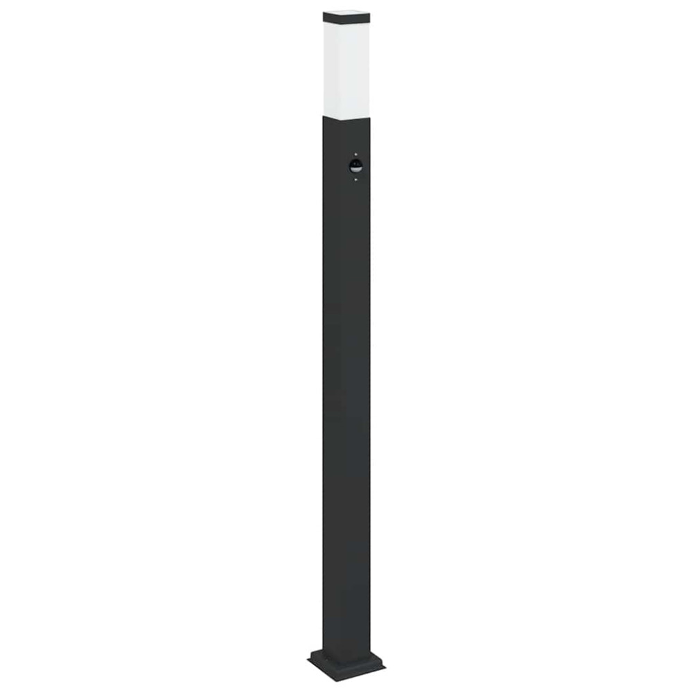 Produktbild för Pollare med sensor 110 cm svart IP44