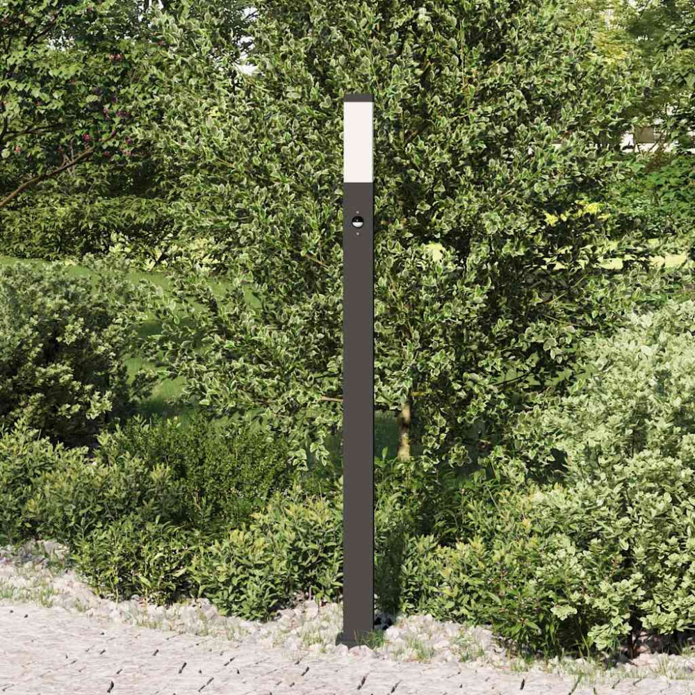 Produktbild för Pollare med sensor 110 cm svart IP44