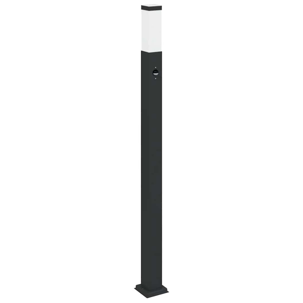 Produktbild för Pollare med sensor 3 st 110 cm svart IP44