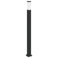 Produktbild för Pollare med sensor 3 st 110 cm svart IP44