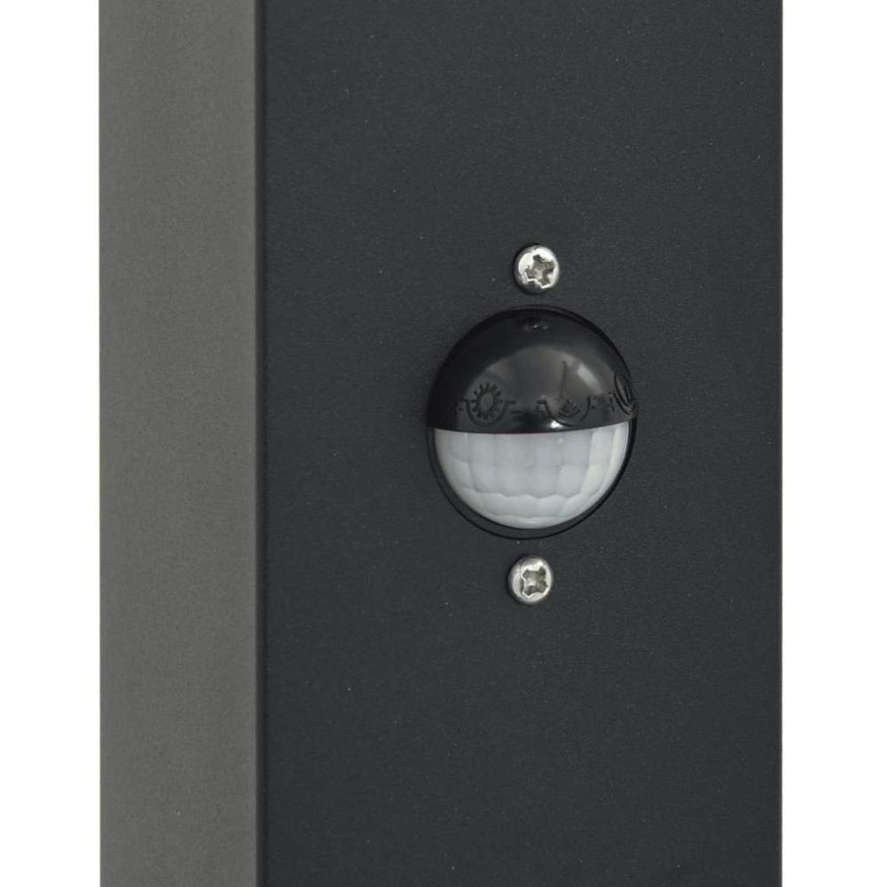 Produktbild för Pollare med sensor 3 st 110 cm svart IP44