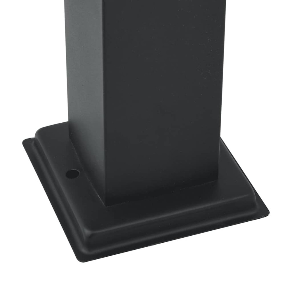 Produktbild för Pollare med uttag 50 cm svart IP44