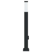 Produktbild för Pollare med uttag 80 cm svart IP44