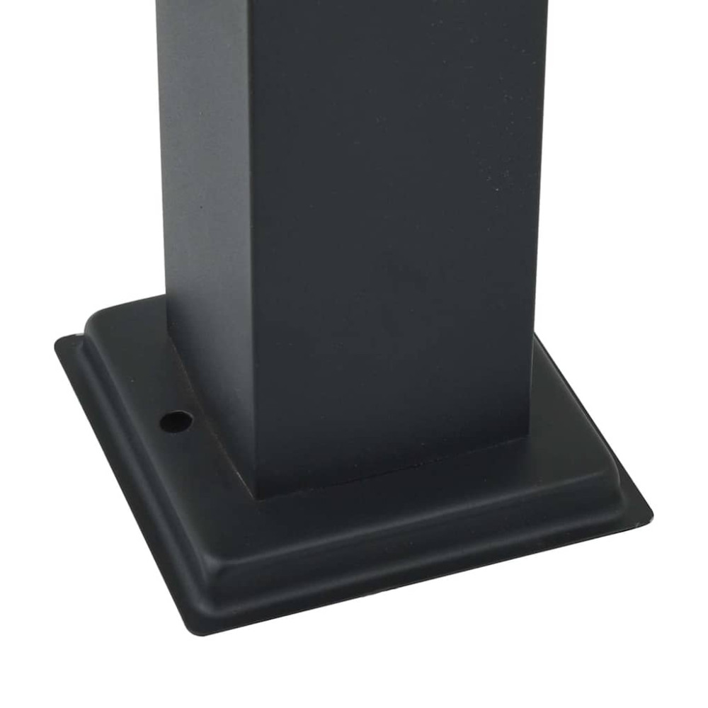 Produktbild för Pollare med uttag 110 cm svart IP44