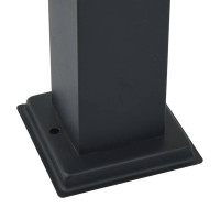 Produktbild för Pollare med uttag 110 cm svart IP44