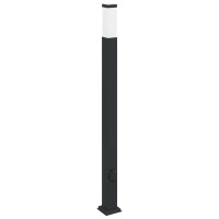 Produktbild för Pollare med uttag 110 cm svart IP44